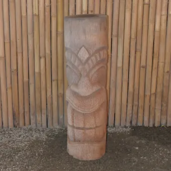 Tiki statue Polynesia style model full teeth, H 100cm 